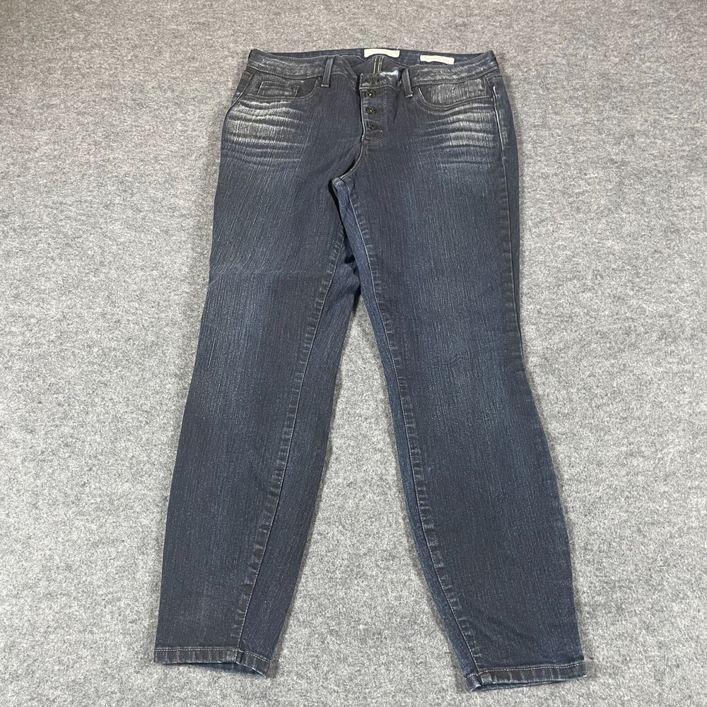 Jessica Simpson Jeans Womens 31 Blue Denim Dark Wash Kiss Me Vintage Skinny Dark